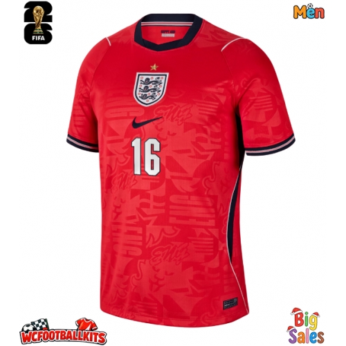 England Kobbie Mainoo #16 Replica Away Stadium Shirt World Cup 2026 Short Sleeve